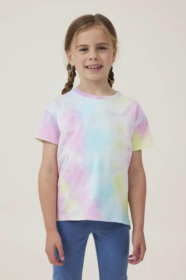 Girls 214 Tops and TShirts Cotton On Poppy Short Sleeve Print Tee Rainbow Tie Dye Girls 214 Tops and TShirts Cotton On Poppy Short Sleeve Print Tee Rainbow Tie Dye