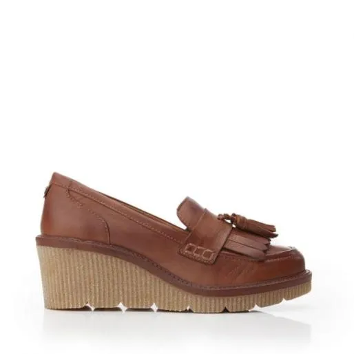 Gisela Tan Leather Women Moda In Pelle Casual Shoes And Trainers