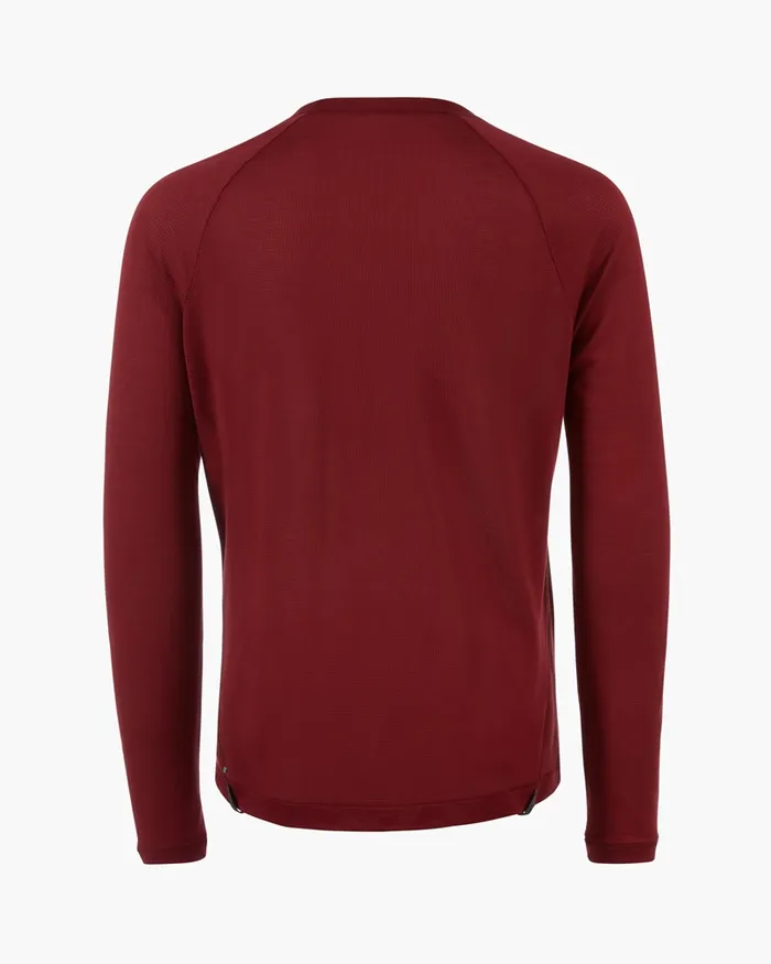 Groa Technical Long Sleeve Tee Ruby Red Men Klttermusen TShirts