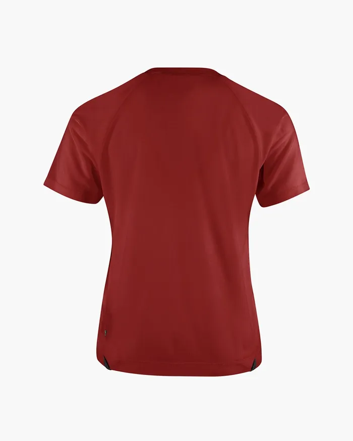 Groa Technical Short Sleeve Tee Ruby Red Women Klttermusen TShirts