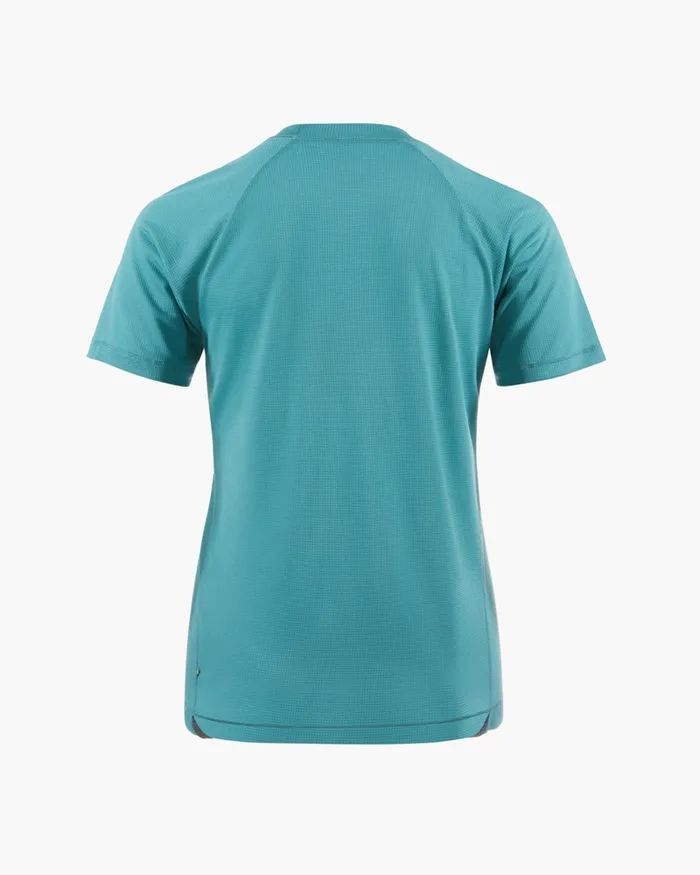 Groa Technical Short Sleeve Tee Teal Blue Women Klttermusen TShirts