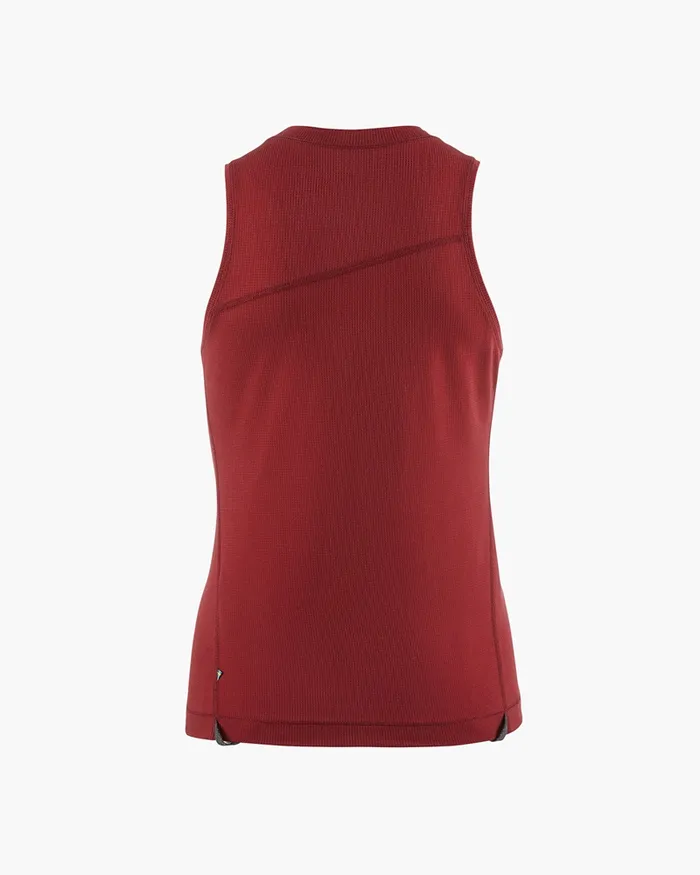 Groa Technical Tank Top Ruby Red Women Klttermusen TShirts