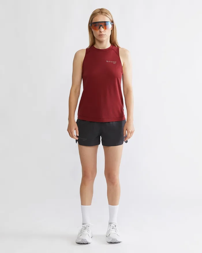 Groa Technical Tank Top Ruby Red Women Klttermusen TShirts
