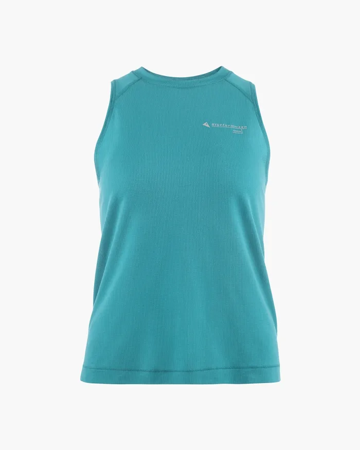 Groa Technical Tank Top Teal Blue Women Klttermusen TShirts