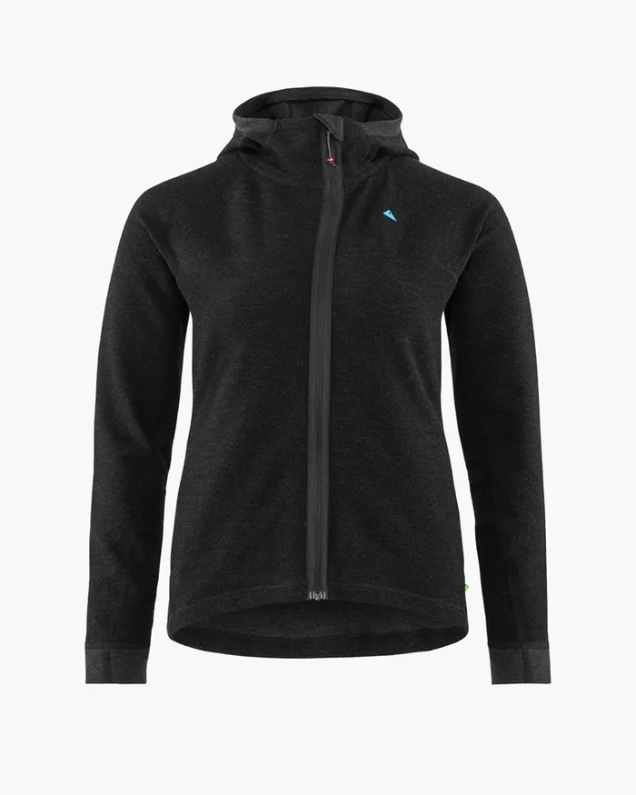 Hdur Hooded Zip Black Women Klttermusen Fleeces and Sweaters