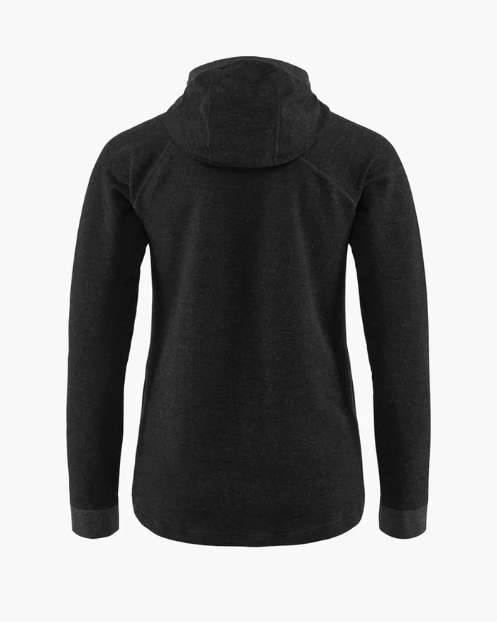 Hdur Hooded Zip Black Women Klttermusen Fleeces and Sweaters