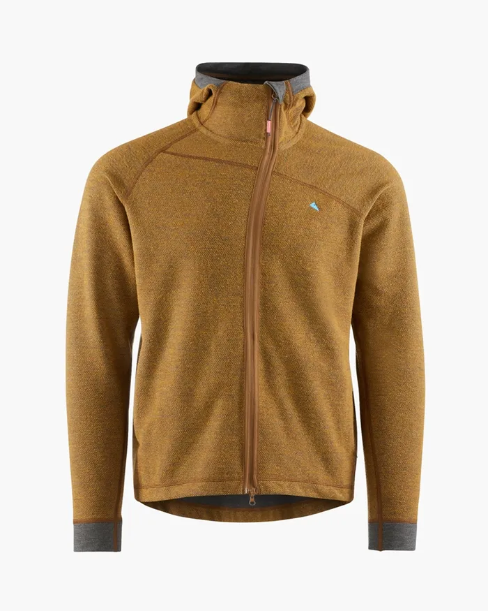 Hdur Hooded Zip Mustard Men Klttermusen Fleeces and Sweaters