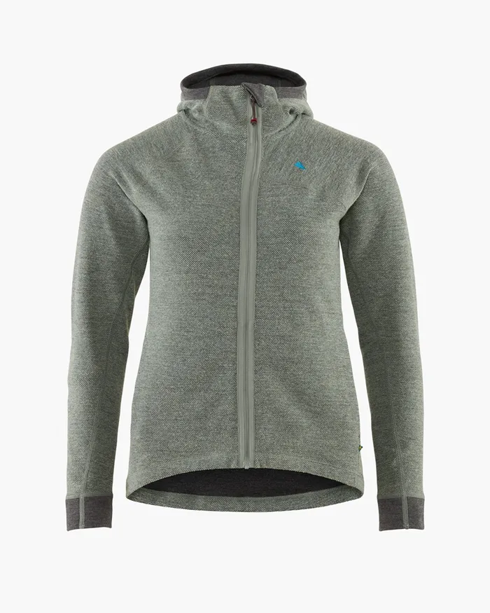 Hdur Hooded Zip Swamp Green Women Klttermusen Fleeces and Sweaters
