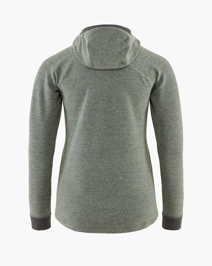 Hdur Hooded Zip Swamp Green Women Klttermusen Fleeces and Sweaters