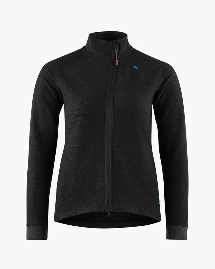 Hdur Zip Jacket Black Women Klttermusen Fleeces and Sweaters