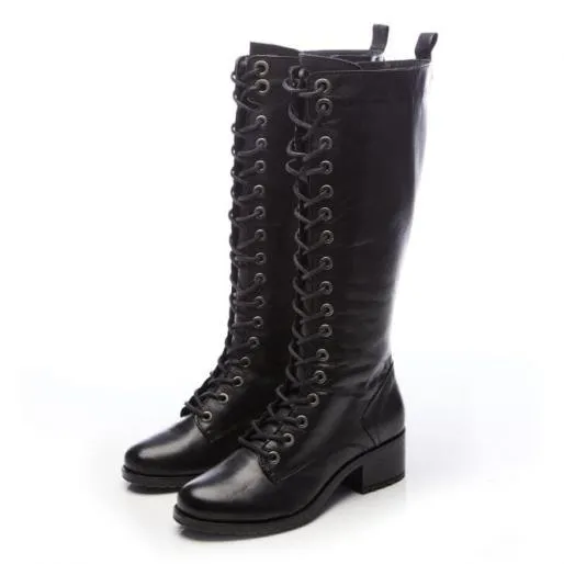 Hailey Black Leather Women Moda In Pelle Black Boots Hailey Black Leather Women Moda In Pelle Black Boots