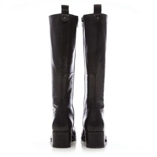 Hailey Black Leather Women Moda In Pelle Black Boots Hailey Black Leather Women Moda In Pelle Black Boots