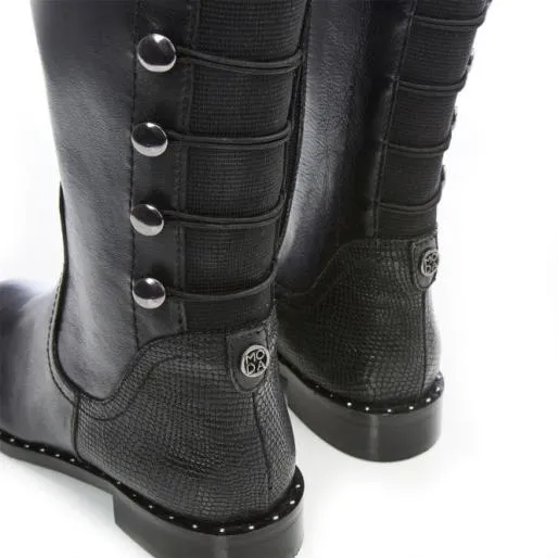 Haisley Black Leather Women Moda In Pelle Black Boots Haisley Black Leather Women Moda In Pelle Black Boots