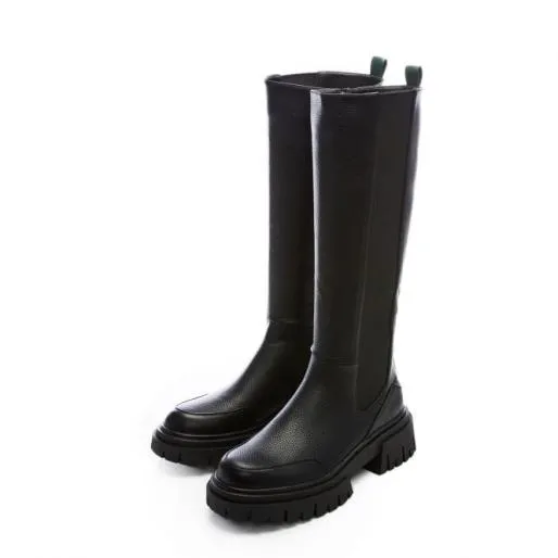 Hanah Black Patent Mocc Croc Women Moda In Pelle Black Boots Hanah Black Patent Mocc Croc Women Moda In Pelle Black Boots