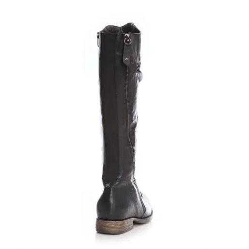 Haylis Black Leather Women Moda In Pelle Knee High Boots Haylis Black Leather Women Moda In Pelle Knee High Boots