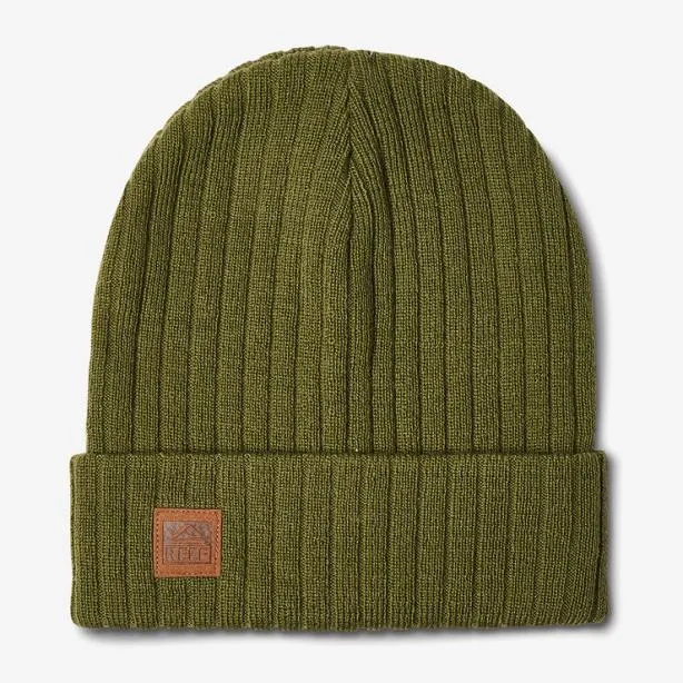 Headwear and Accessories Men REEF Jenks Cuff Beanie Avocado