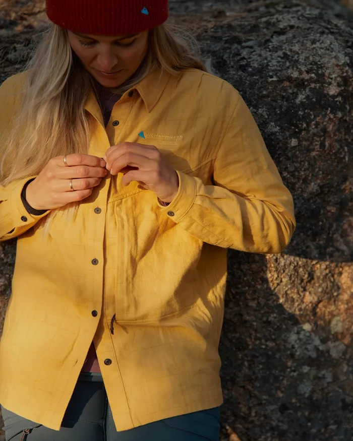 Helheim Long Sleeve Shirt Amber Gold Women Klttermusen Shirts