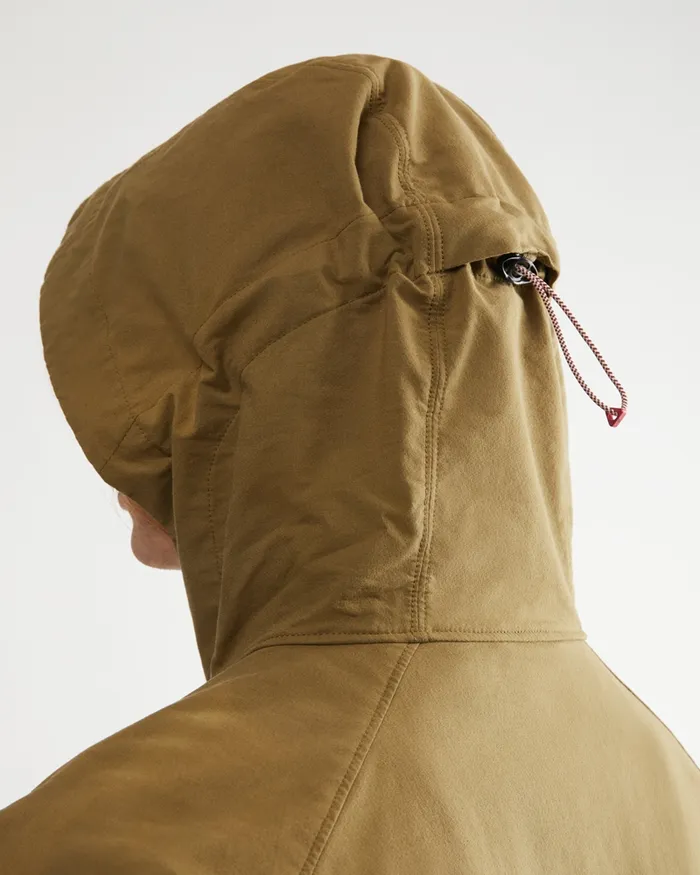 Hjuke Hooded Jacket Dark Khaki Men Klttermusen Wind Resistant Jackets