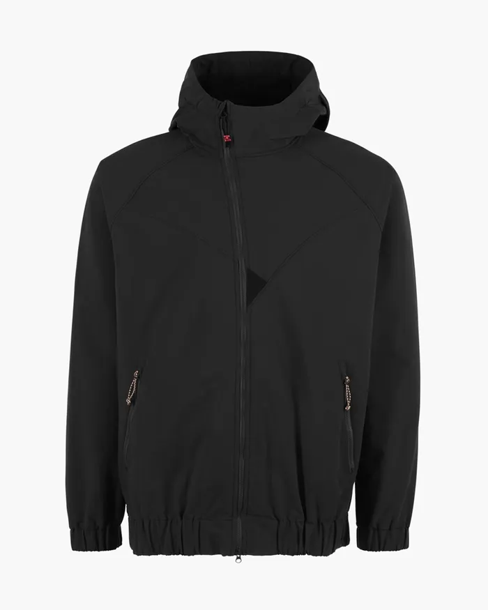 Hjuke Hooded Jacket Pitch Black Men Klttermusen Wind Resistant Jackets