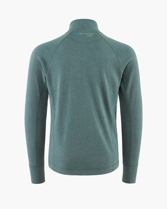 Huge Norna Half Zip Mid Layer Frost Green Men Klttermusen Fleeces and Sweaters