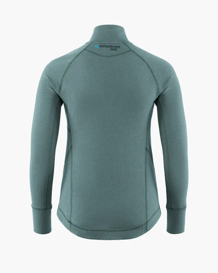 Huge Norna Half Zip Mid Layer Frost Green Women Klttermusen Fleeces and Sweaters