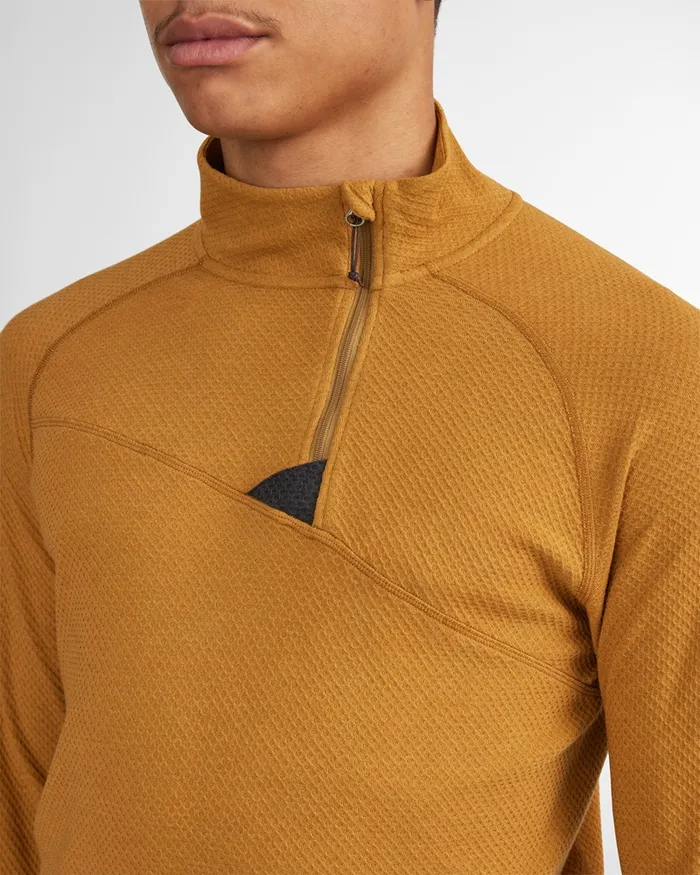 Huge Norna Half Zip Mid Layer Mustard Men Klttermusen Fleeces and Sweaters