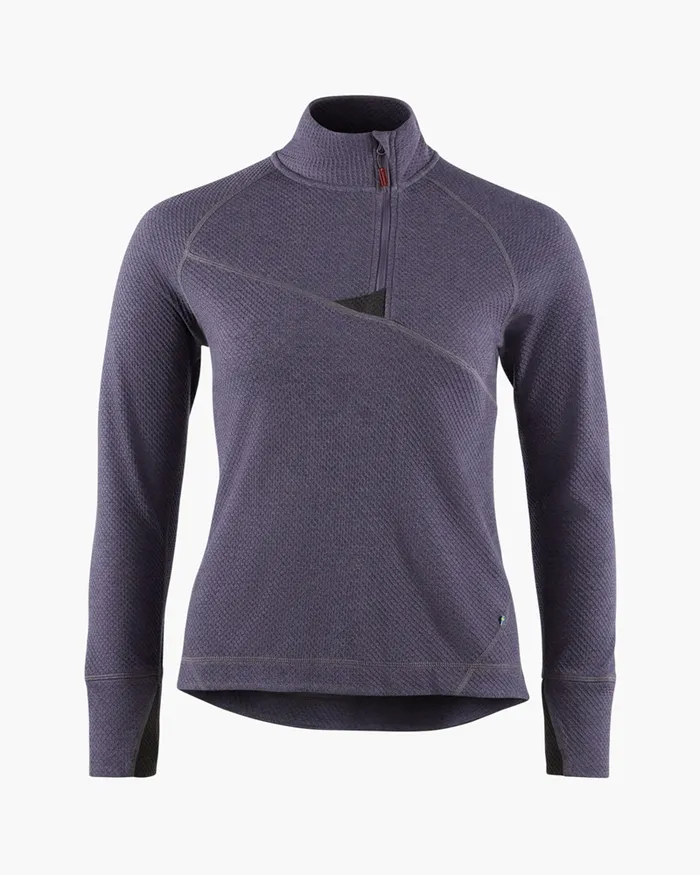 Huge Norna Half Zip Mid Layer Purple Stone Women Klttermusen Fleeces and Sweaters