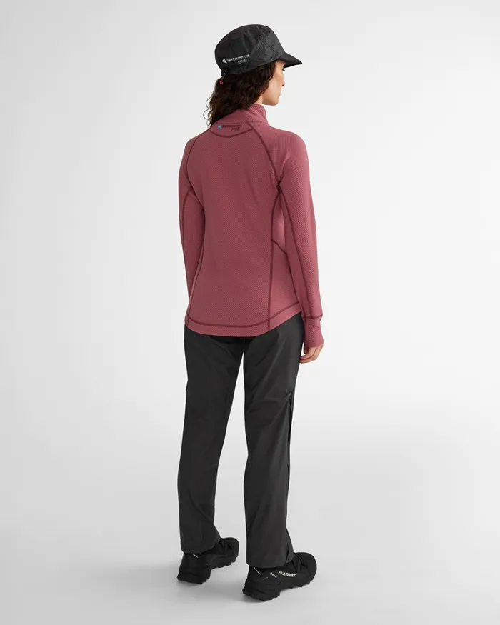Huge Norna Half Zip Mid Layer Purple Stone Women Klttermusen Fleeces and Sweaters