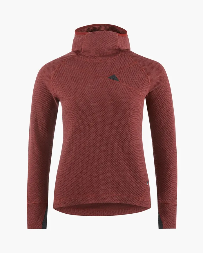 Huge Norna Mid Layer Hoodie Madder Red Women Klttermusen Fleeces and Sweaters