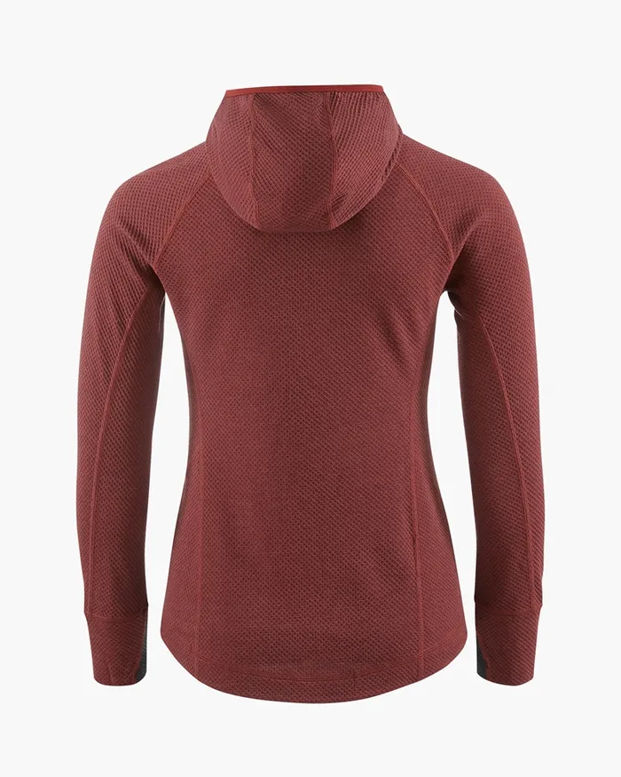 Huge Norna Mid Layer Hoodie Madder Red Women Klttermusen Fleeces and Sweaters