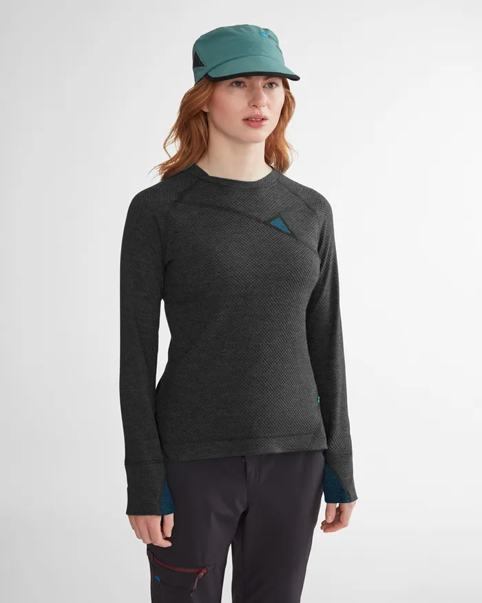Huge Norna Mid Layer Monkshood Blue Women Klttermusen Fleeces and Sweaters