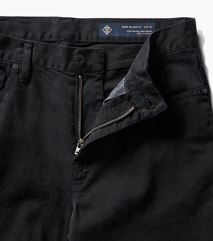 Jeans Men Roark HWY 190 5Pocket Relaxed Fit Broken Twill Denim Black