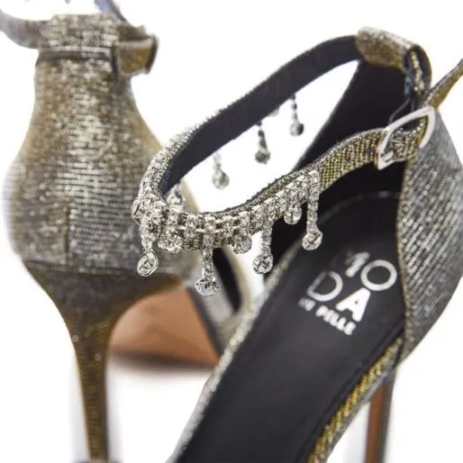 Joleene Pewter Textile Women Moda In Pelle High Heel Shoes Joleene Pewter Textile Women Moda In Pelle High Heel Shoes