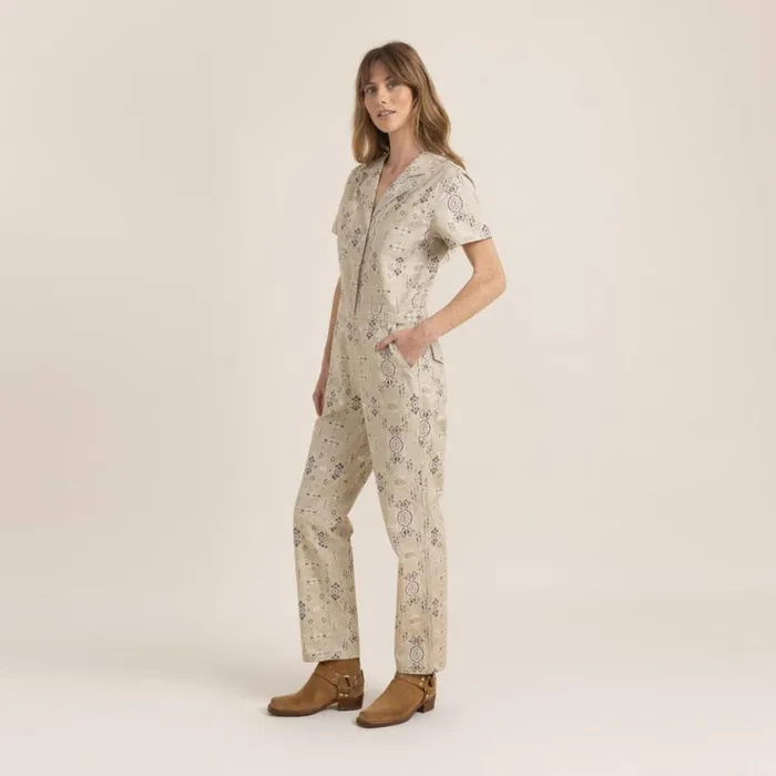 Jumpsuits Women Roark Layover Short Sleeve Jumpsuit Stone