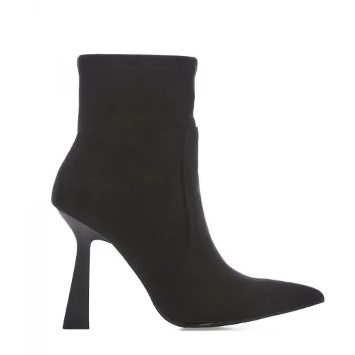 Kaila Black Alcantara Women Moda In Pelle Ankle Boots
