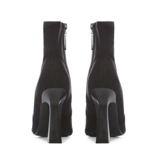 Kaila Black Alcantara Women Moda In Pelle Ankle Boots Kaila Black Alcantara Women Moda In Pelle Ankle Boots