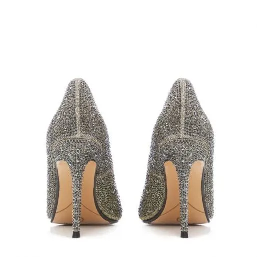 Kaitlyn Pewter Textile Women Moda In Pelle High Heel Shoes Kaitlyn Pewter Textile Women Moda In Pelle High Heel Shoes