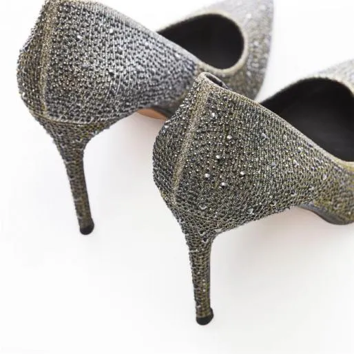 Kaitlyn Pewter Textile Women Moda In Pelle High Heel Shoes Kaitlyn Pewter Textile Women Moda In Pelle High Heel Shoes