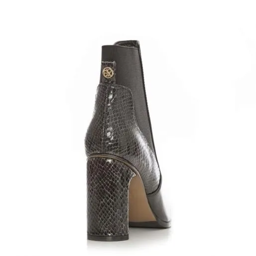 Katiee Black Patent Women Moda In Pelle Ankle Boots Katiee Black Patent Women Moda In Pelle Ankle Boots