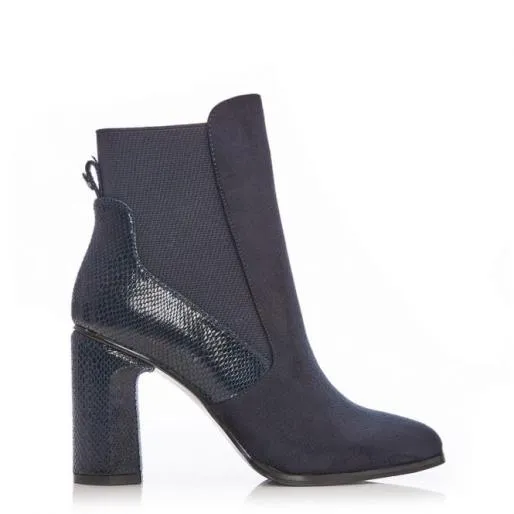 Katiee Navy Alcantara Women Moda In Pelle Ankle Boots