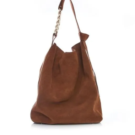 Khloe Bag Tan Suede Women Moda In Pelle Tote Bags Khloe Bag Tan Suede Women Moda In Pelle Tote Bags