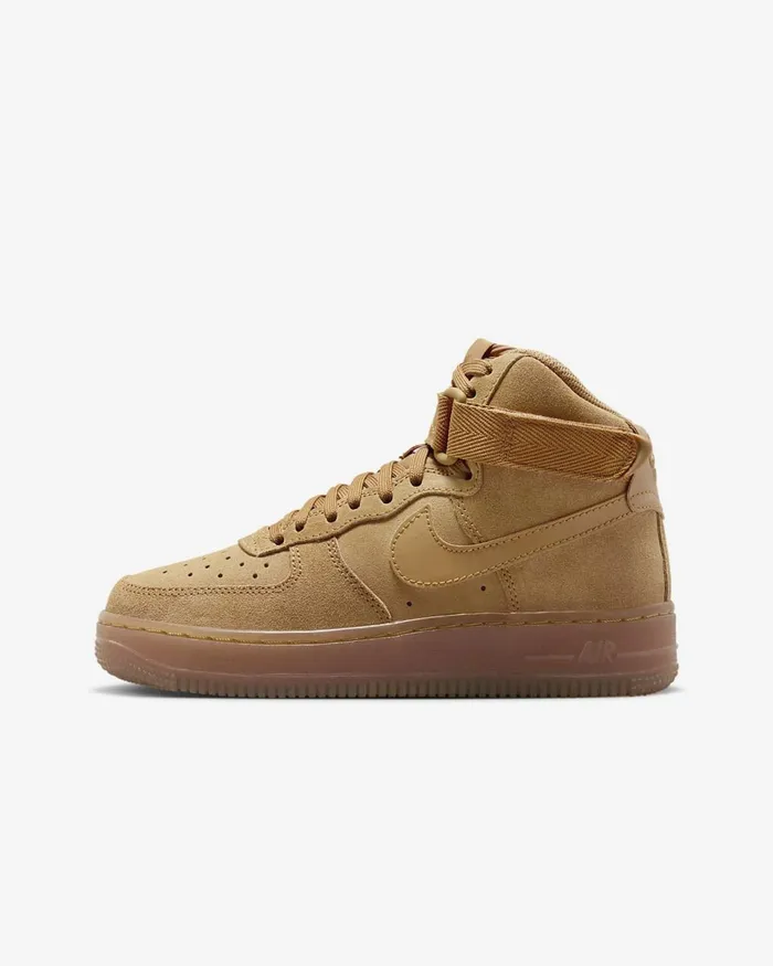 Kids Air Force 1 High Lv8 3 Wheatgum Light Brownwheat Nike Lifestyle