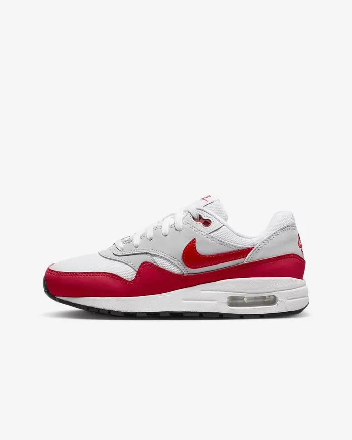 Kids Air Max 1 Neutral Greywhiteblackuniversity Red Nike Older Kids 7 8211 15 Years Kids Air Max 1 Neutral Greywhiteblackuniversity Red Nike Older Kids 7 8211 15 Years
