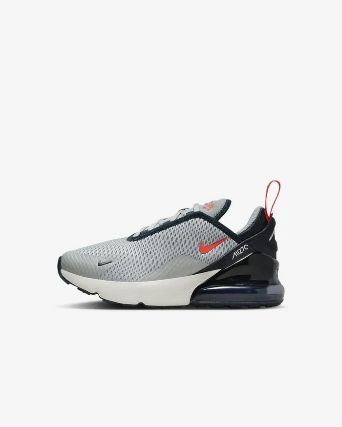 Kids Air Max 270 Light Smoke Greydark Obsidianphantombright Crimson Nike Lifestyle