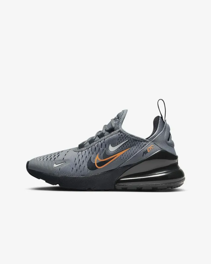 Kids Air Max 270 Smoke Greybright Mandarinmedium Ashblack Nike Older Kids 7 8211 15 Years Kids Air Max 270 Smoke Greybright Mandarinmedium Ashblack Nike Older Kids 7 8211 15 Years