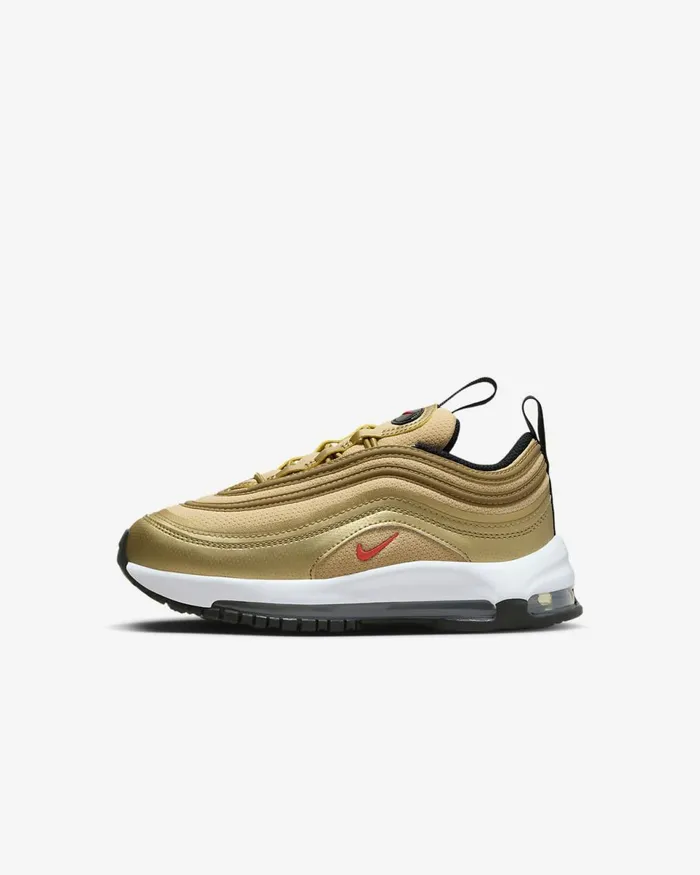 Kids Air Max 97 Metallic Goldblackwhiteuniversity Red Nike Lifestyle