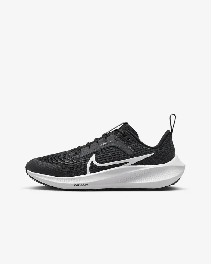 Kids Air Zoom Pegasus 40 Blackiron Greywhite Nike Older Kids 7 8211 15 Years
