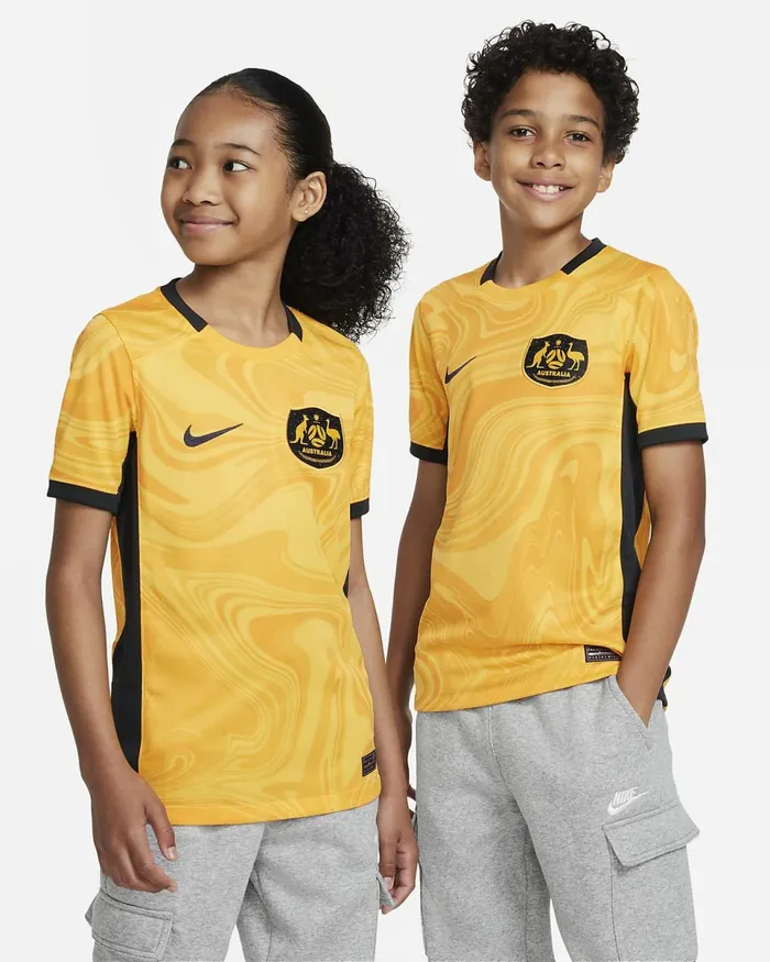 Kids Australia 2023 Stadium Home Varsity Maizepro Greenpro Green Nike Kits And Jerseys Kids Australia 2023 Stadium Home Varsity Maizepro Greenpro Green Nike Kits And Jerseys