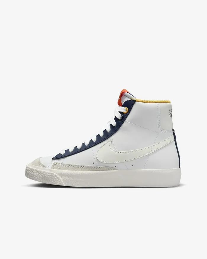 Kids Blazer Mid 03977 Whitemidnight Navysafety Orangepolar Nike Lifestyle