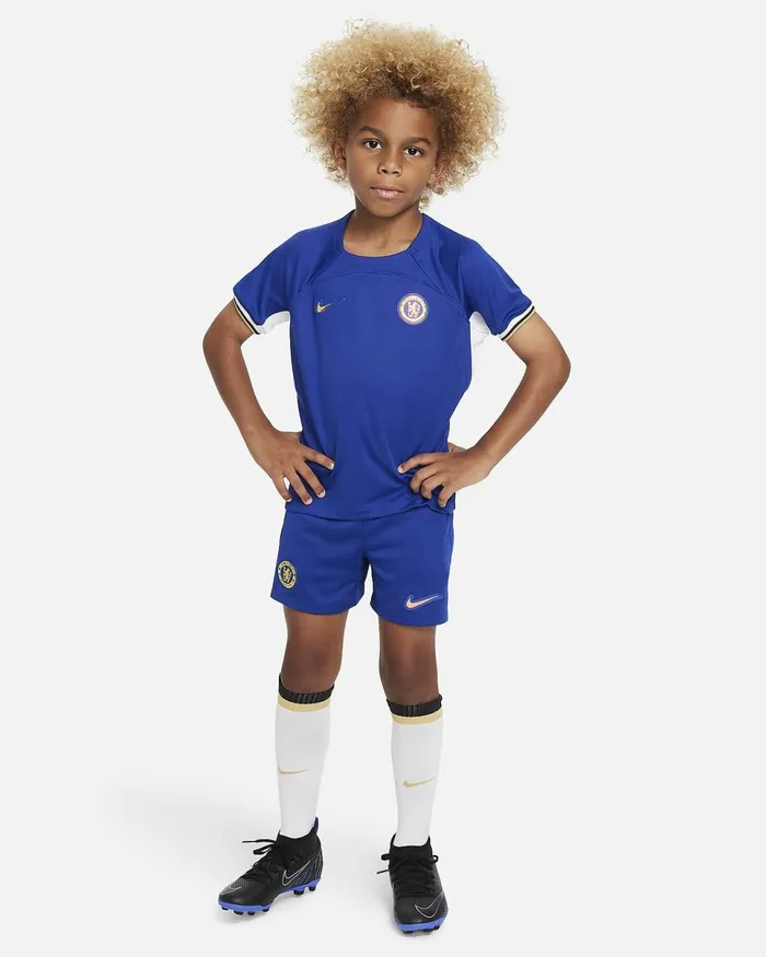Kids Chelsea FC 202324 Home Rush Bluewhiteclub Gold Nike Sport Clothing